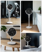 Ventilador de pie y mesa altura regulable con oscilación doble y mando a distancia
