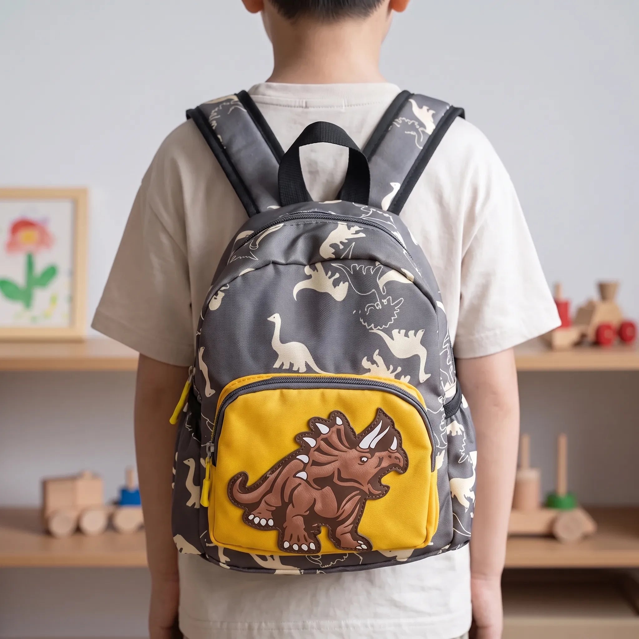 Mochila Escolar Infantil Dinosaurio | Estampado Cartoon | 21x25 cm