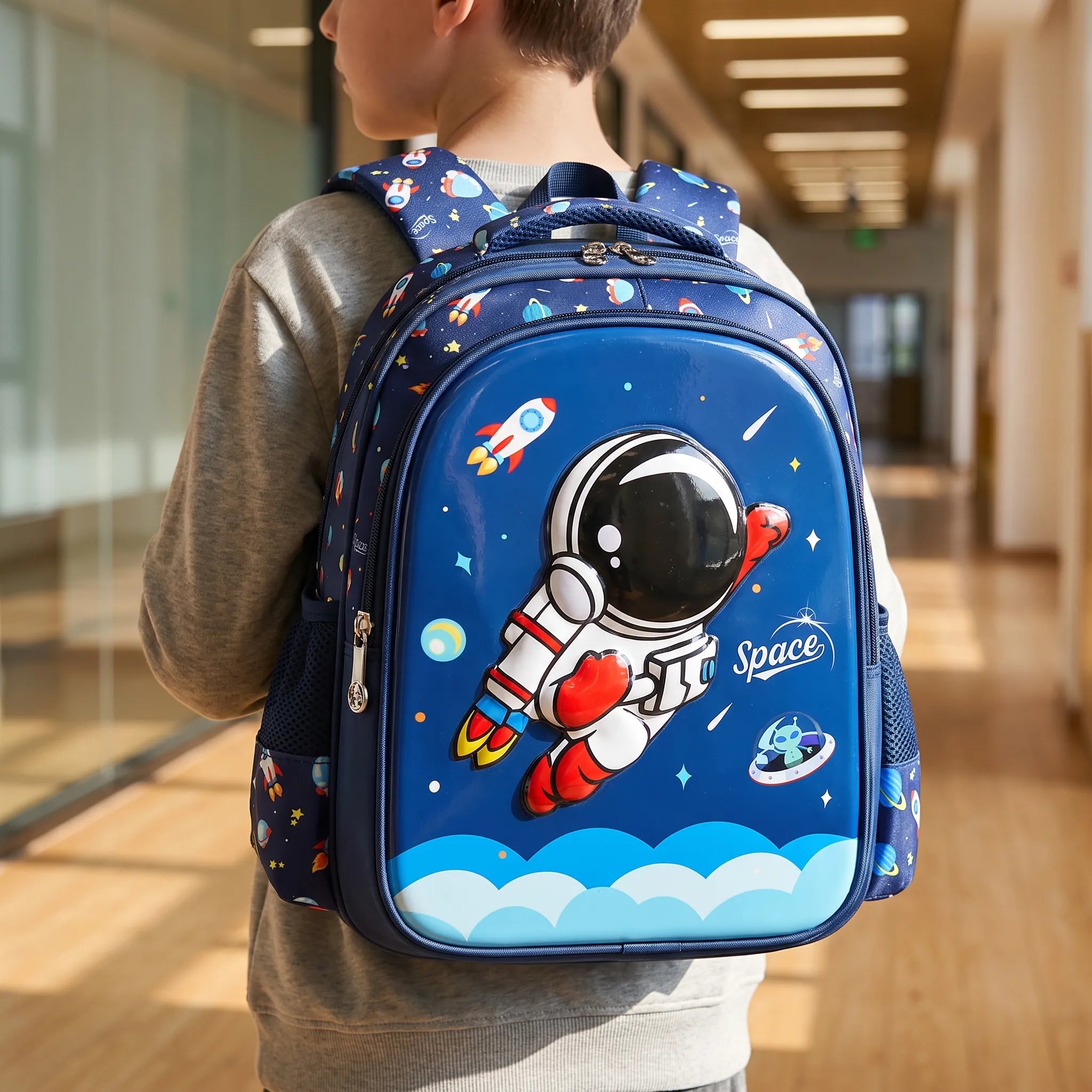 Mochila Escolar | Diseño Espacial 3D | 20-35 L