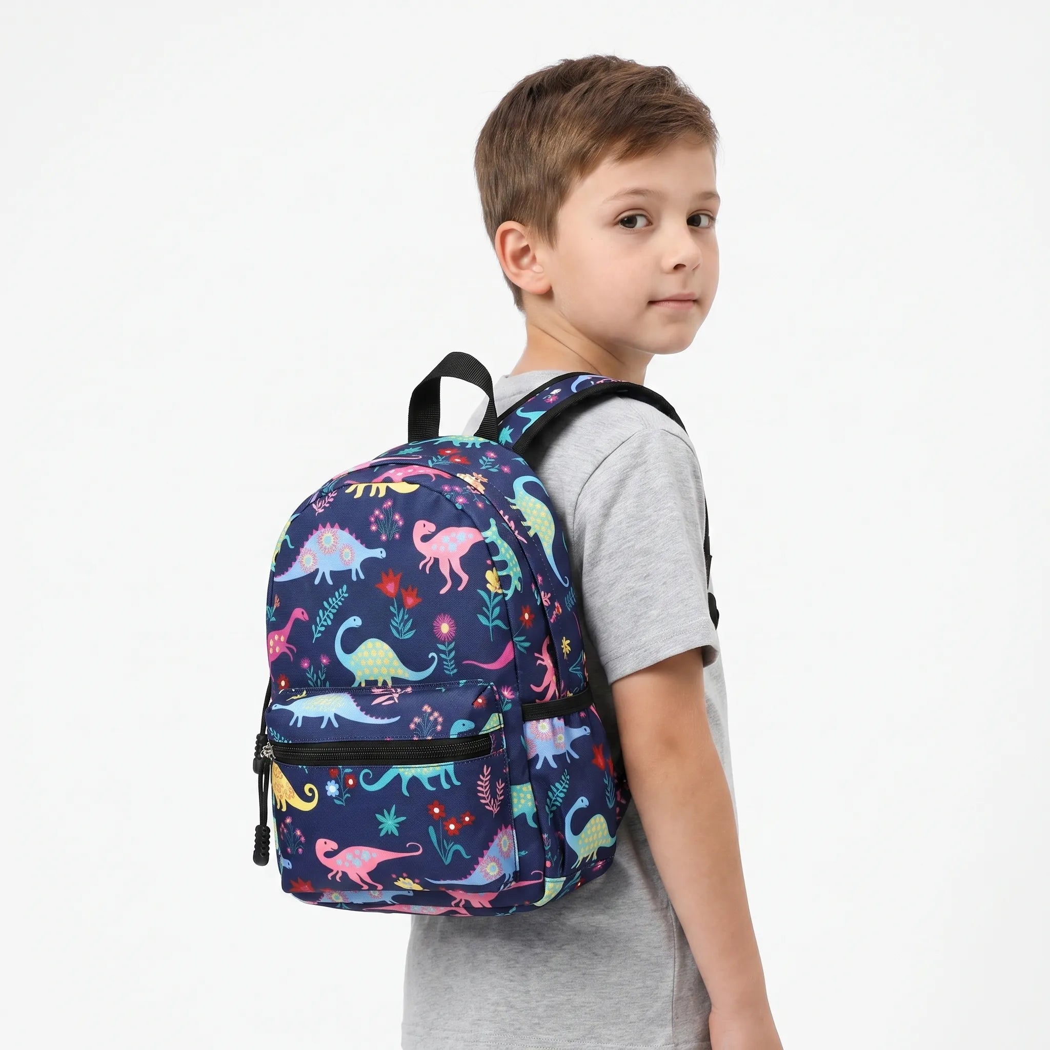 Mochila Escolar Infantil | Azul con Estampado | Compacta