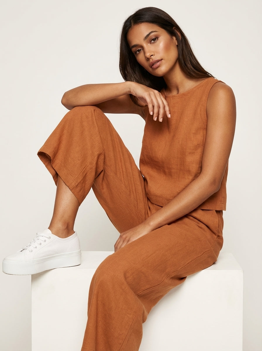 Conjunto de Dos Piezas con Pantalón Ancho | Transpirable, Elegante