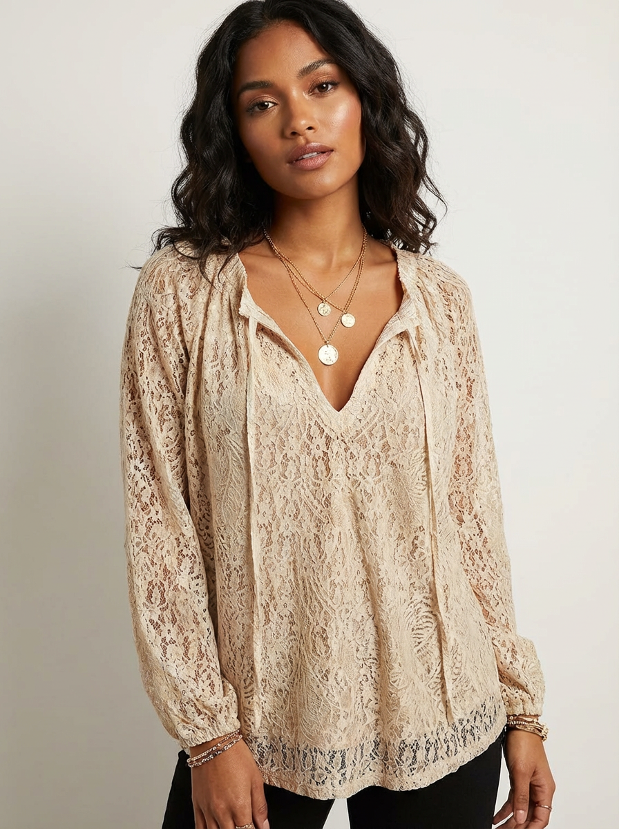 Blusa de Encaje | Bohemian, Romántica, Suelta