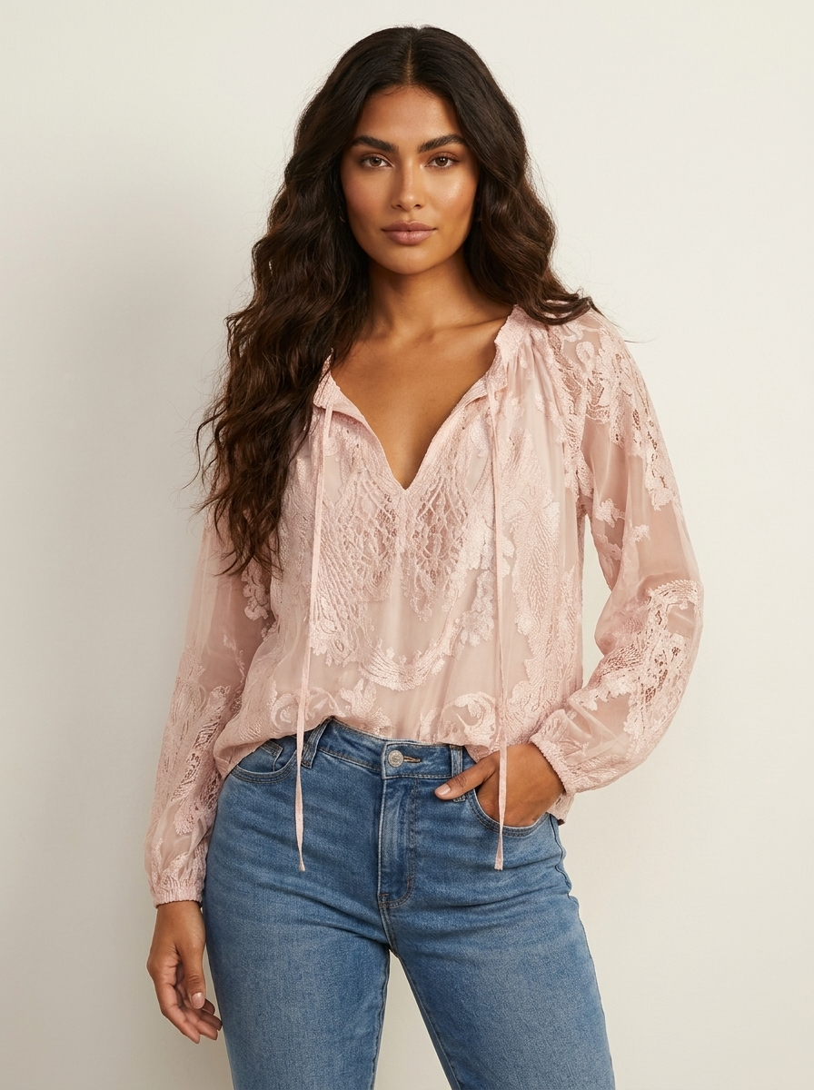 Blusa de Encaje | Bohemian, Romántica, Suelta