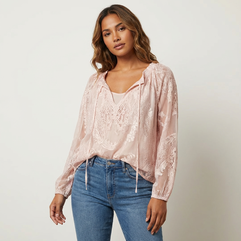 Blusa de Encaje | Bohemian, Romántica, Suelta