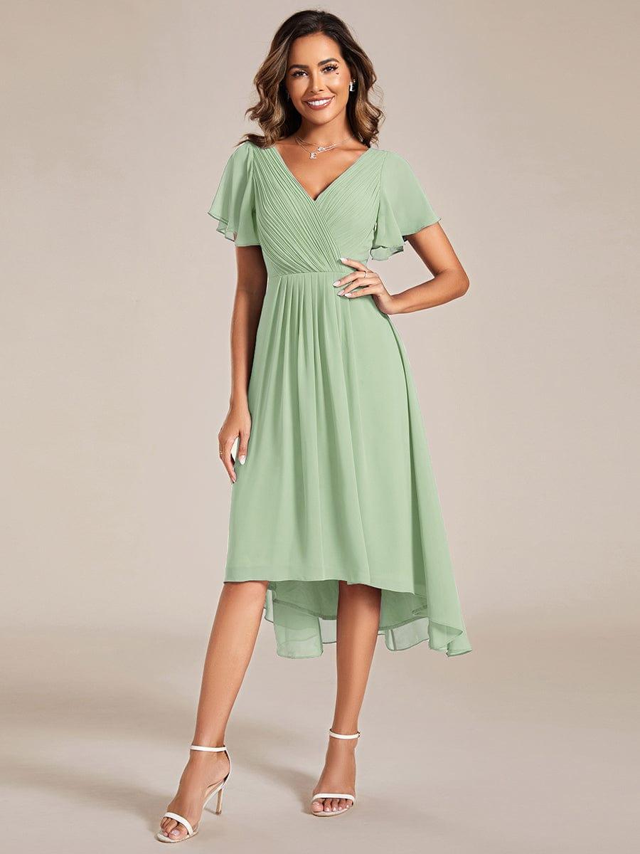 Vestido Mujer High-Low | Chiffon, Talle Imperio | Boda
