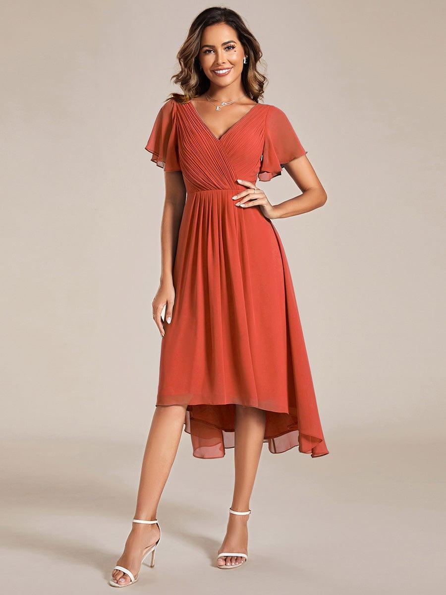 Vestido Mujer High-Low | Chiffon, Talle Imperio | Boda