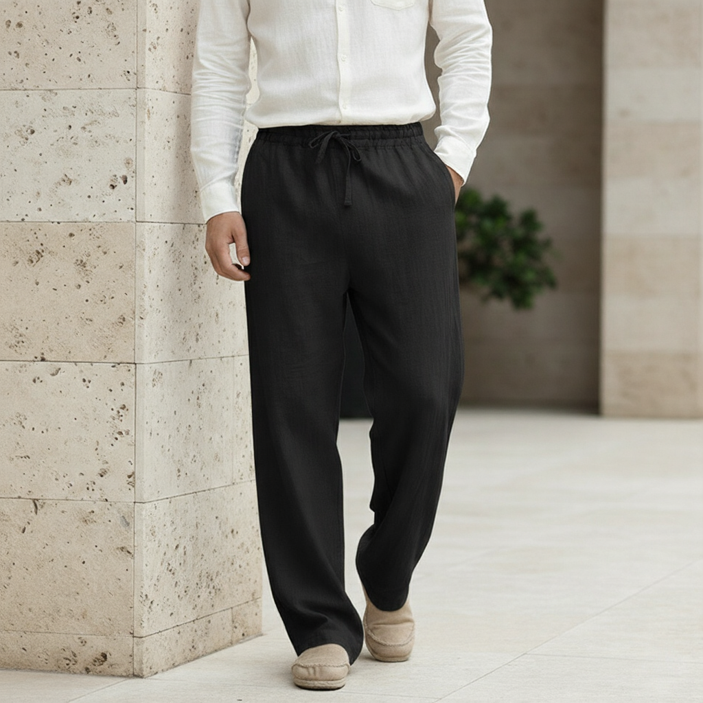 Pantalones de lino para hombre - Corte holgado de verano