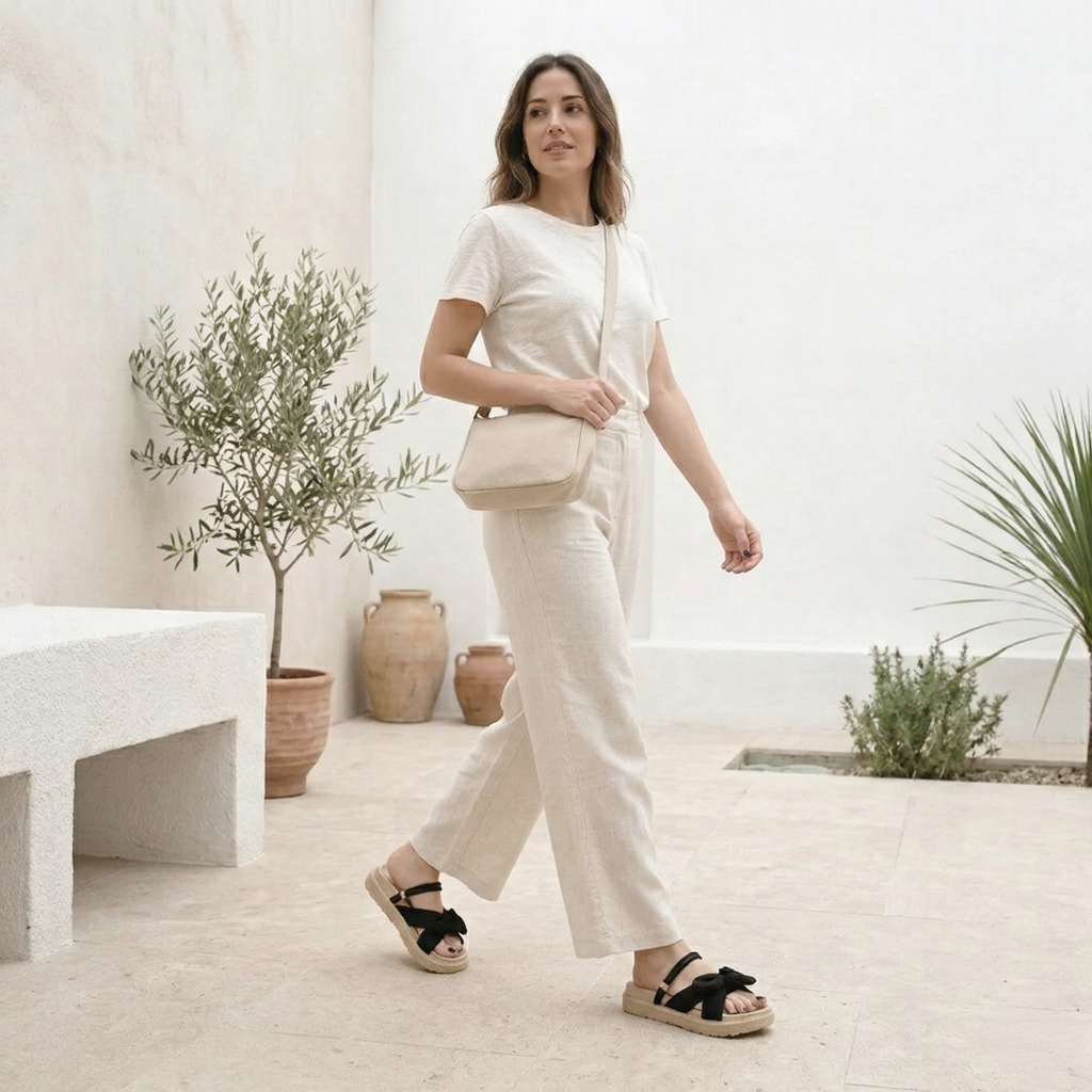 Lara - Sandalias Ortopédicas Mujer - Lazo Ajustable Antideslizantes