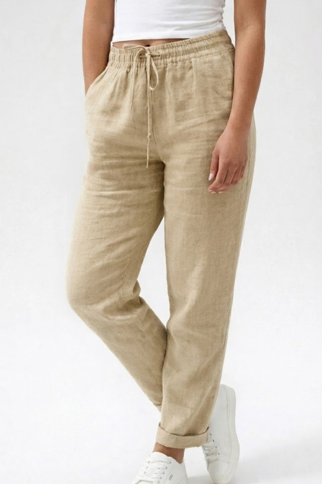 Pantalón Mujer | Recto Cómodo con Cordón | Verano