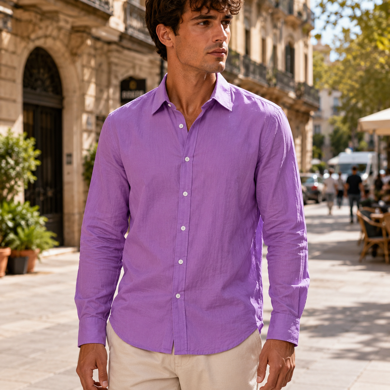 Camisa Ligera Transpirable de Manga Corta para Hombre | Ajuste Casual