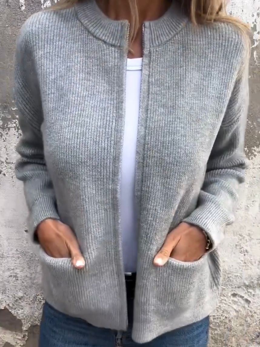 Cardigan de punto suave mujer ajuste regular en varios colores