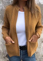 Cardigan de punto suave mujer ajuste regular en varios colores
