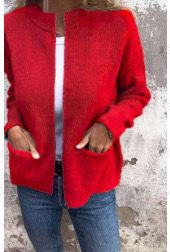Cardigan de punto suave mujer ajuste regular en varios colores