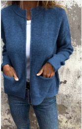 Cardigan de punto suave mujer ajuste regular en varios colores