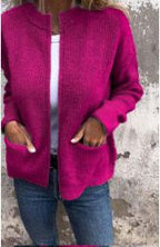 Cardigan de punto suave mujer ajuste regular en varios colores