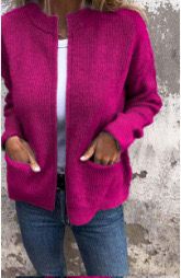 Cardigan de punto suave mujer ajuste regular en varios colores