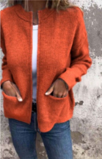 Cardigan de punto suave mujer ajuste regular en varios colores