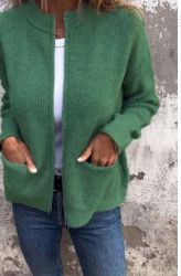 Cardigan de punto suave mujer ajuste regular en varios colores