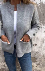 Cardigan de punto suave mujer ajuste regular en varios colores