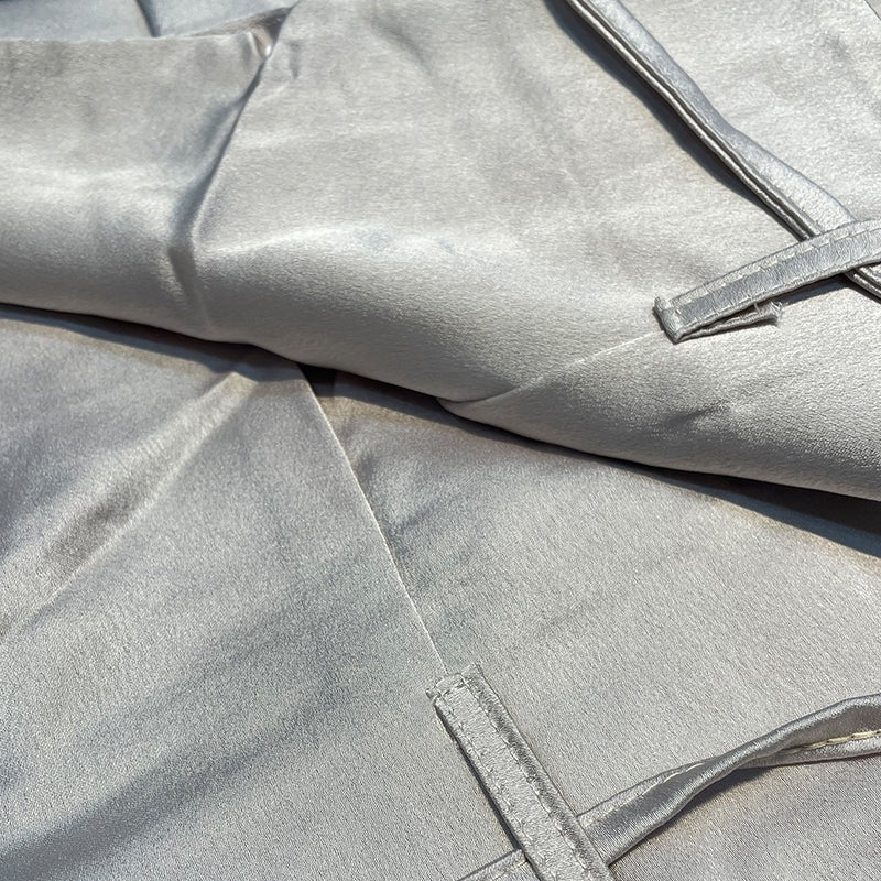 Conjunto de Satén de Dos Piezas | Top Halter y Pantalón Ancho