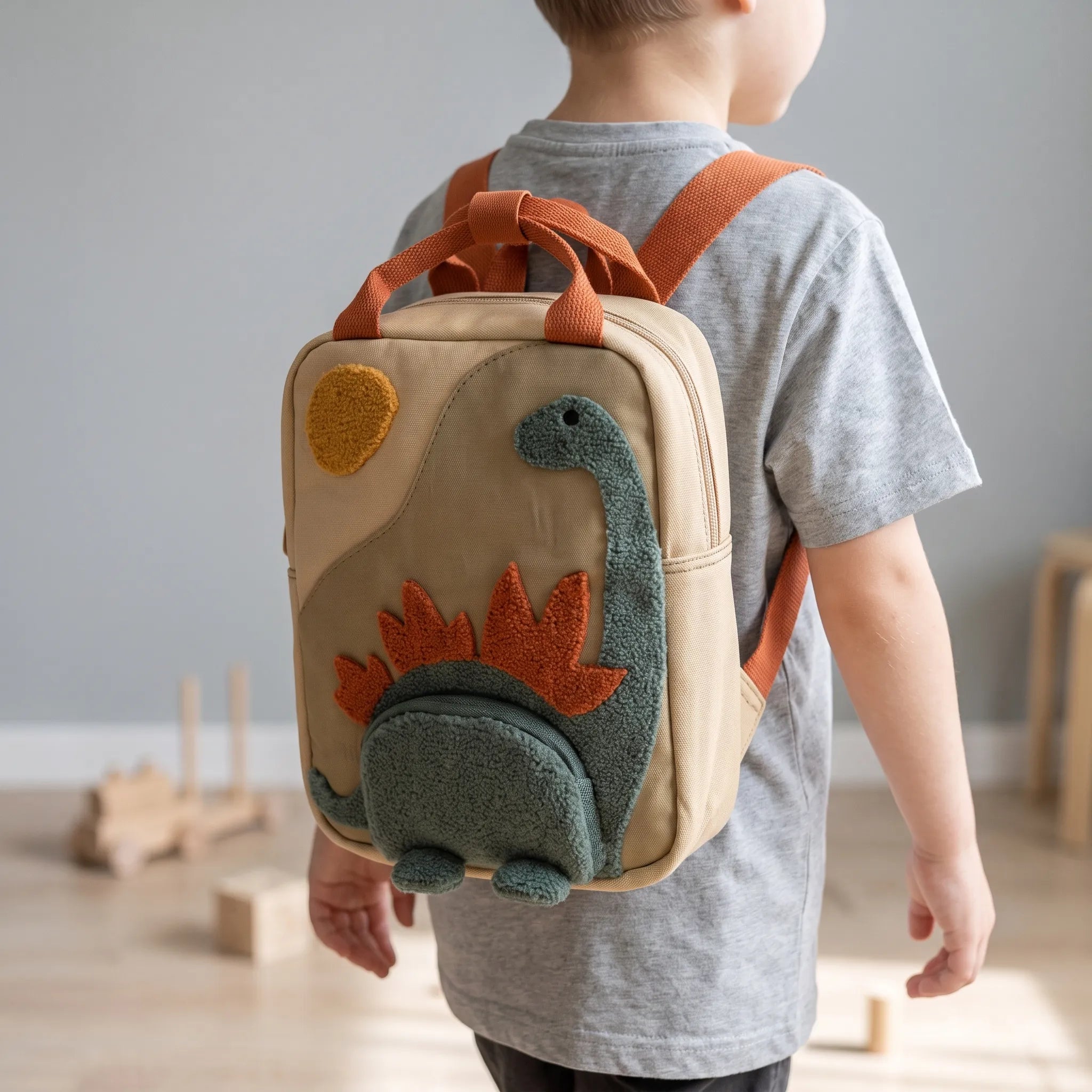 Mochila Escolar Infantil | Diseño 3D Dinosaurio | Saurio