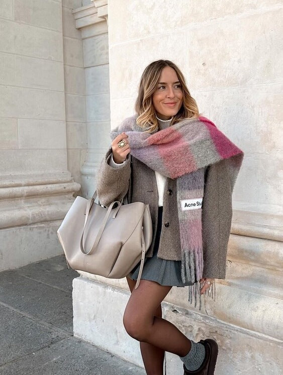 Bolsa de Hombro Vintage | Cuero Dividido, Espaciosa