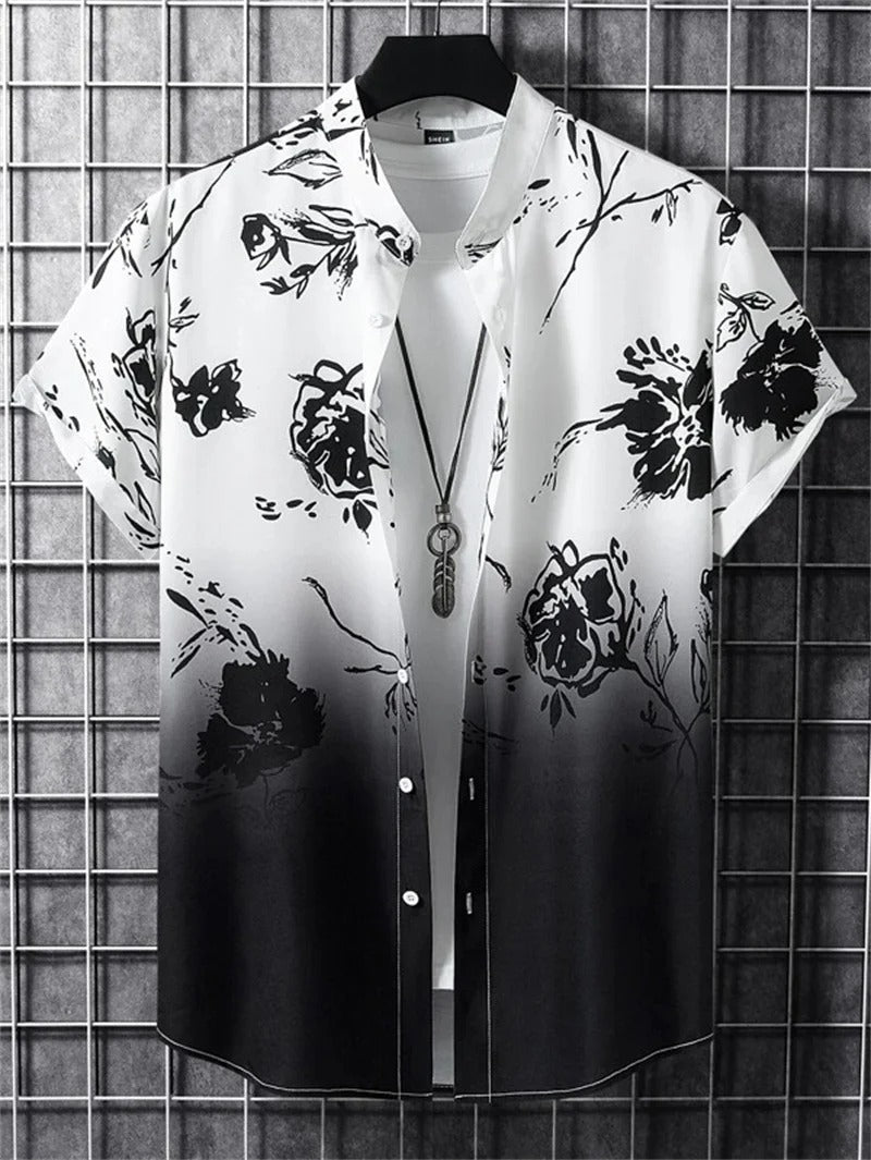 Camisa Hawaiana Hombre Verano | Manga Corta, Estampado Tropical
