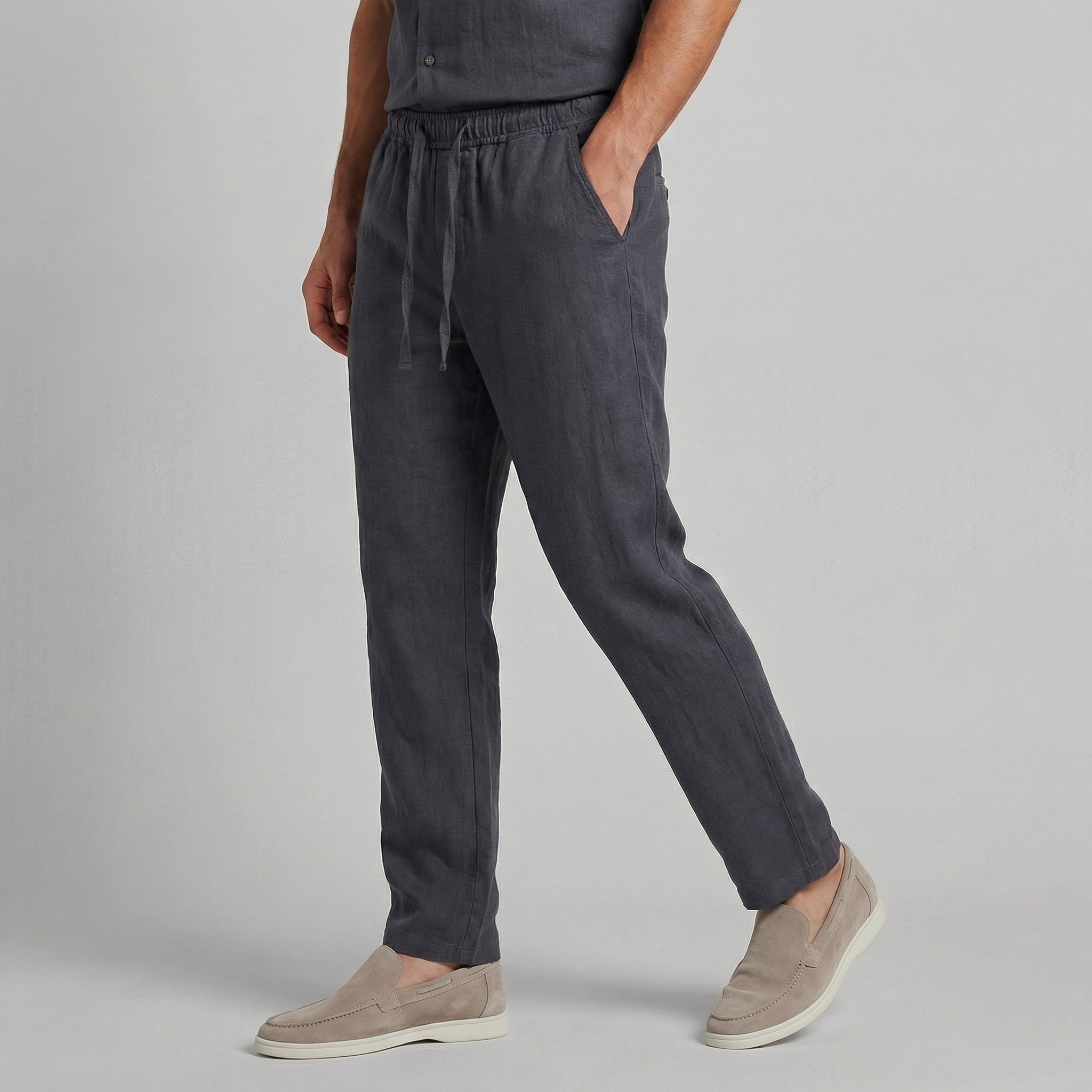 Pantalones Hombre Pierna Ancha | Casual Verano Ligero