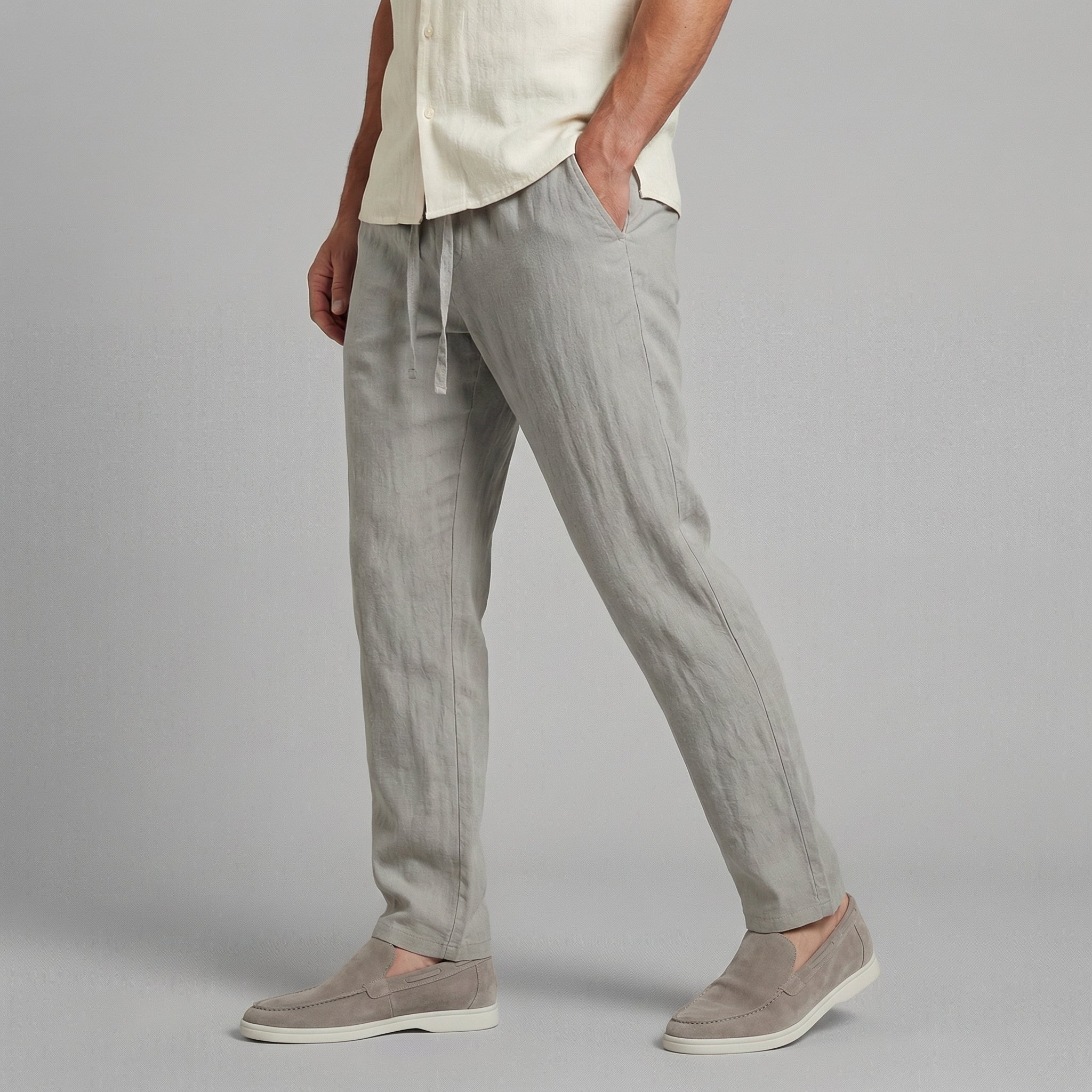Pantalones Hombre Pierna Ancha | Casual Verano Ligero