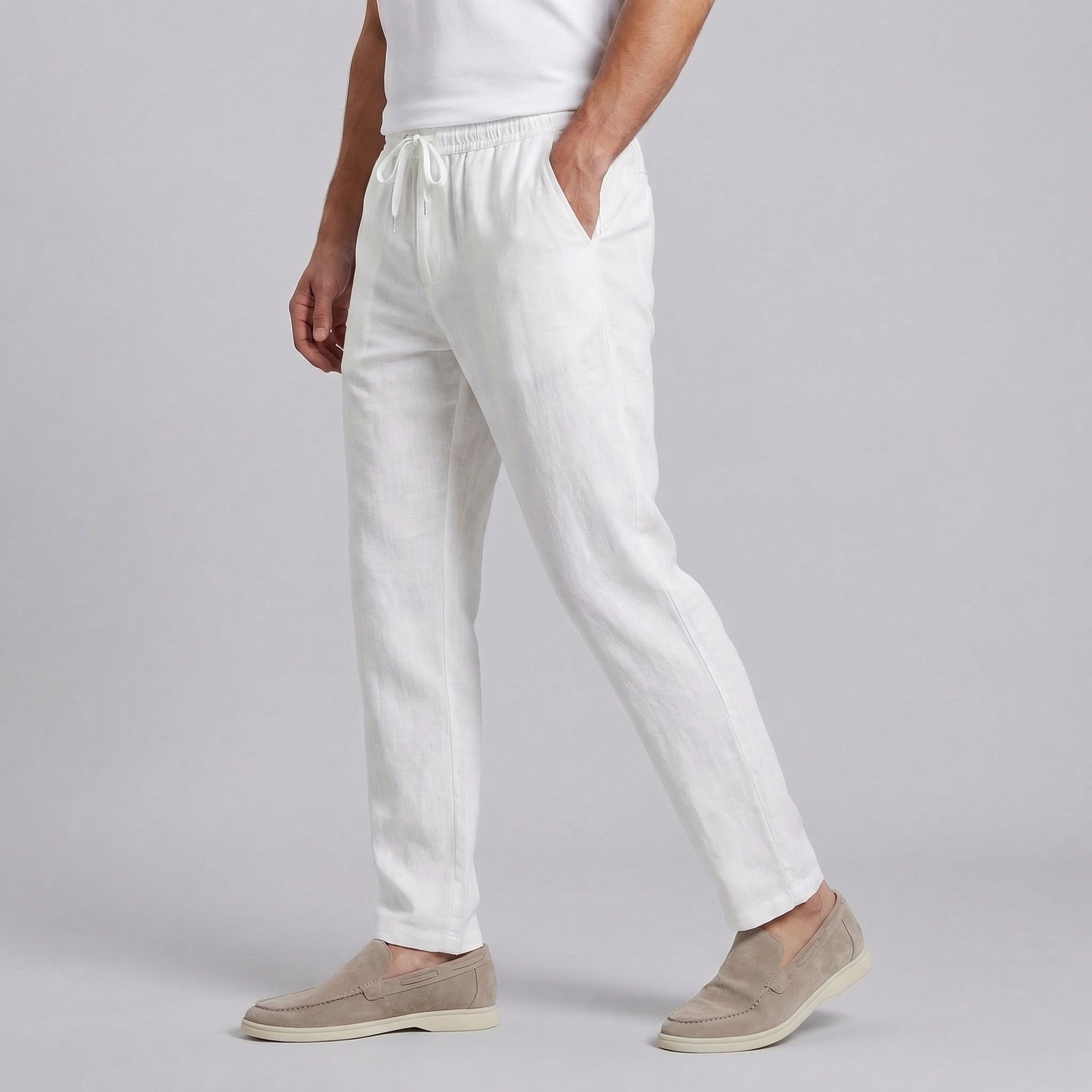 Pantalones Hombre Pierna Ancha | Casual Verano Ligero