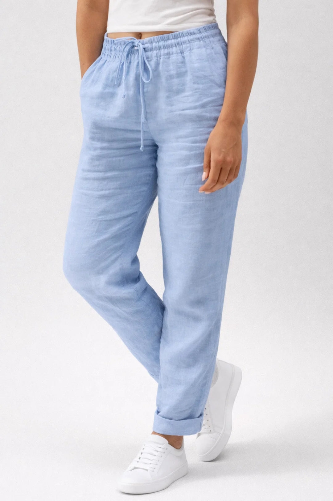 Pantalón Mujer | Recto Cómodo con Cordón | Verano