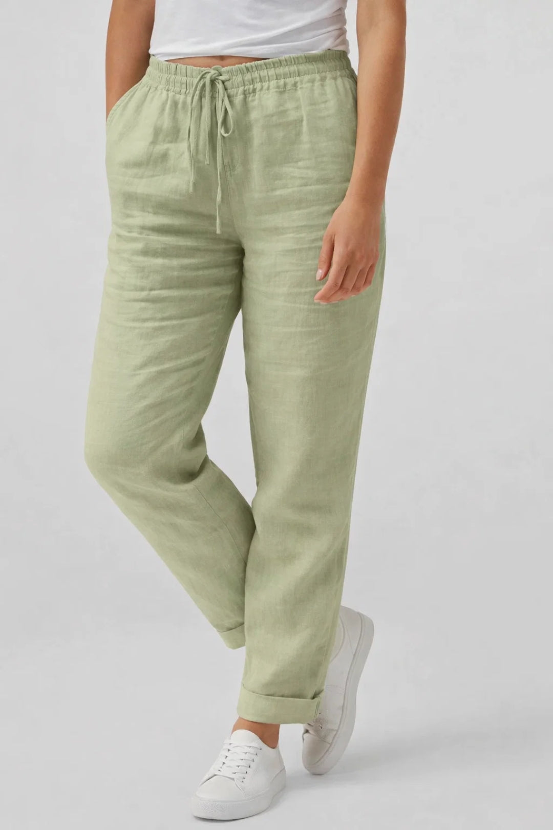 Pantalón Mujer | Recto Cómodo con Cordón | Verano