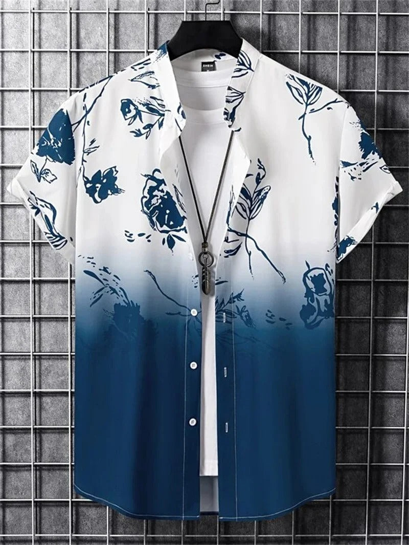 Camisa Hawaiana Hombre Verano | Manga Corta, Estampado Tropical
