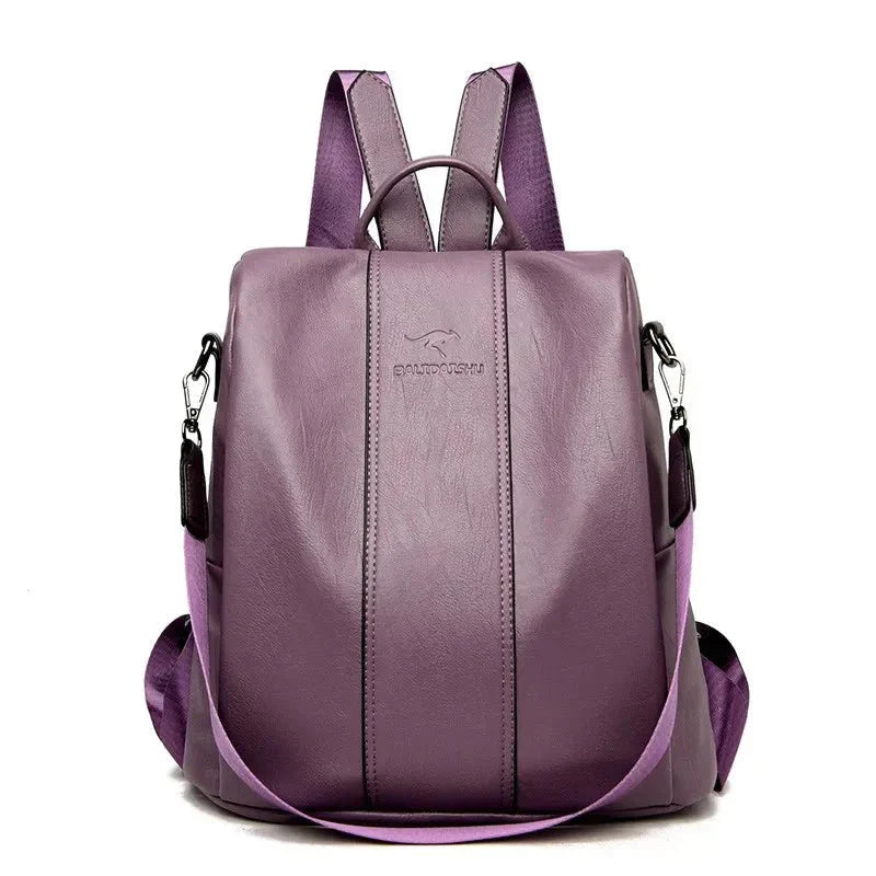Mochila Mujer | Cuero PU, Antirrobo, Múltiples Compartimentos