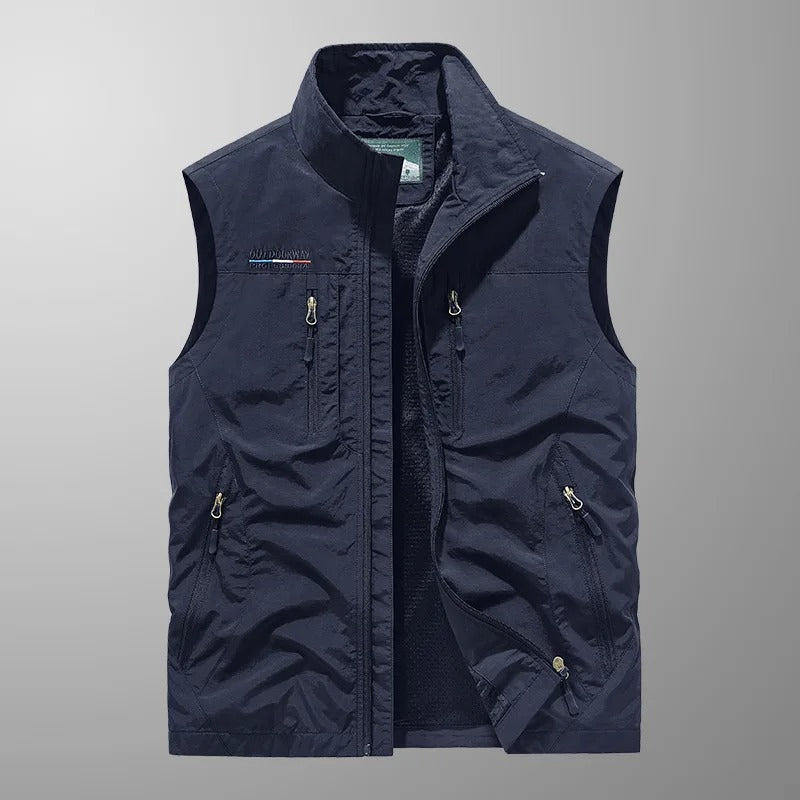 Chaleco para Hombre | Cremallera, Cuello Alto | Exterior