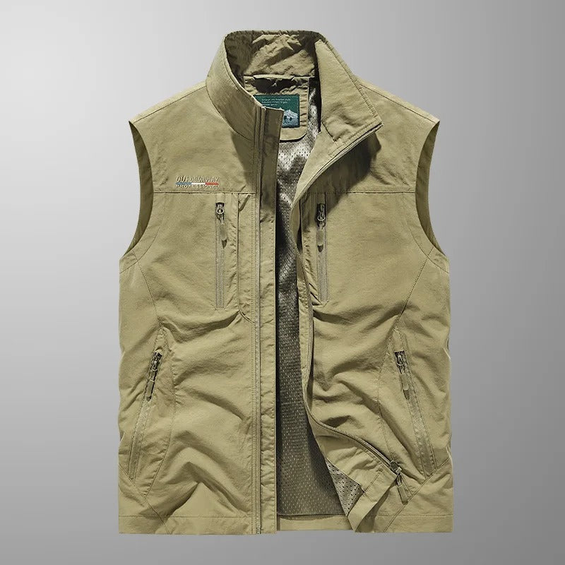 Chaleco para Hombre | Cremallera, Cuello Alto | Exterior