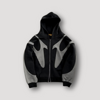 Sudadera hombre con capucha y cremallera con estampado gráfico fit relajado