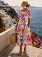 Vestido Midi Floral | Ligero y Transpirable | Verano