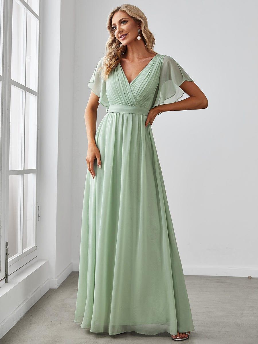 Vestido Maxi | Gasa A-línea Elegante | Fiesta y Bodas