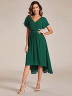 Vestido Mujer High-Low | Chiffon, Talle Imperio | Boda