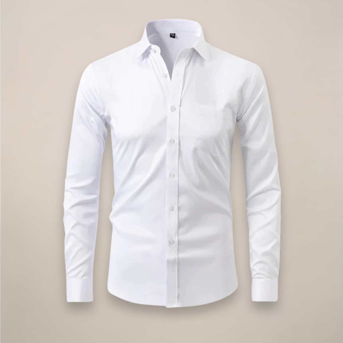 Camisa Hombre Manga Larga Ajuste Estructurado Sin Arrugas