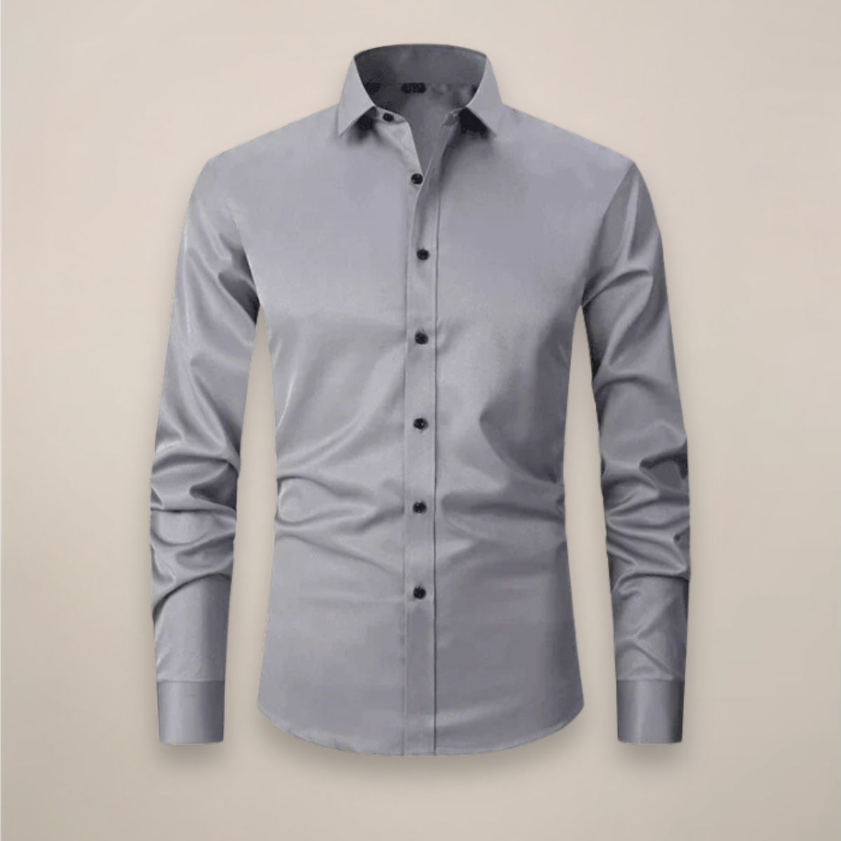 Camisa Hombre Manga Larga Ajuste Estructurado Sin Arrugas