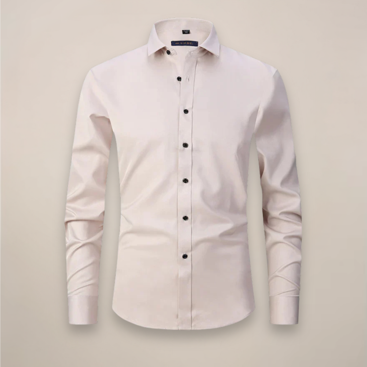 Camisa Hombre Manga Larga Ajuste Estructurado Sin Arrugas