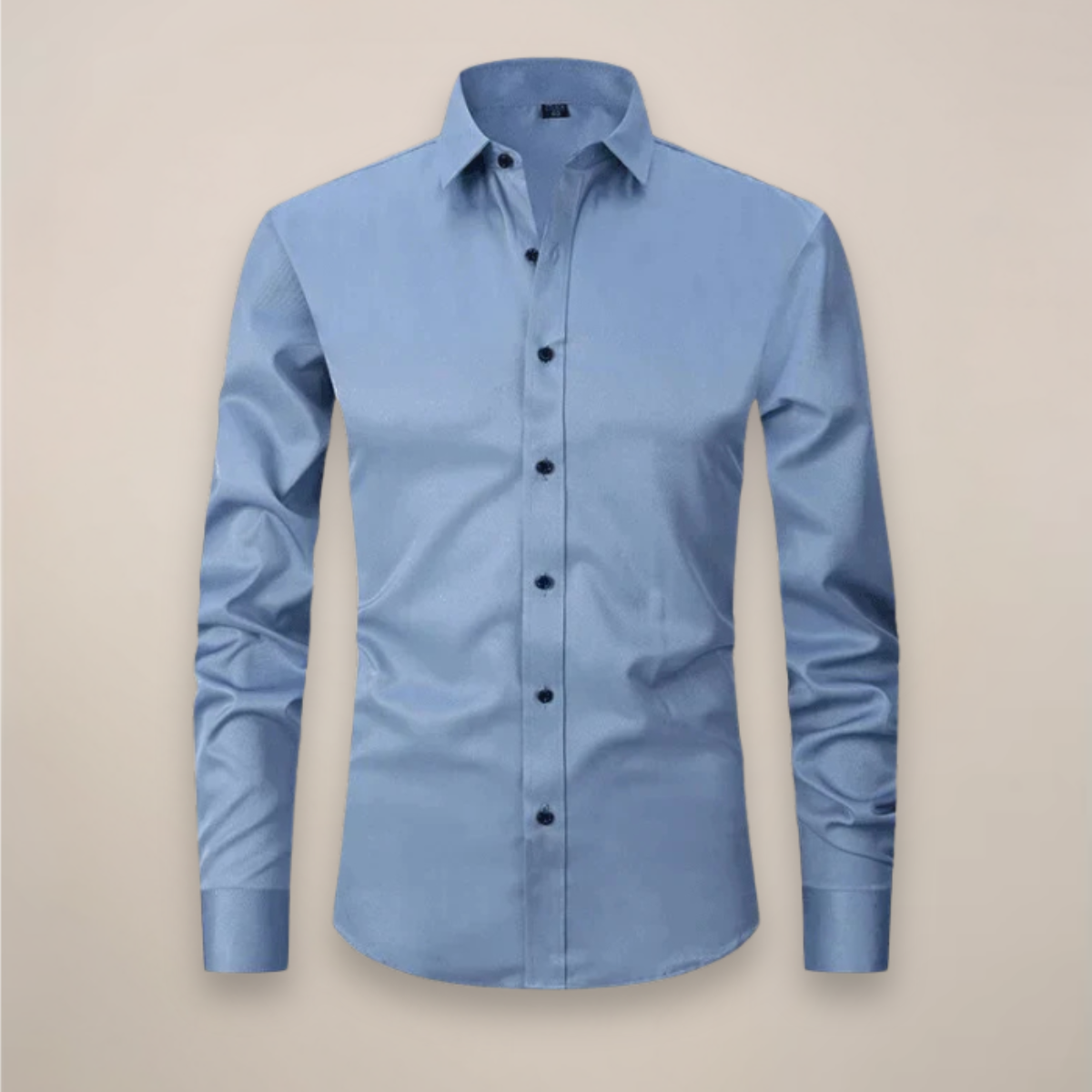 Camisa Hombre Manga Larga Ajuste Estructurado Sin Arrugas