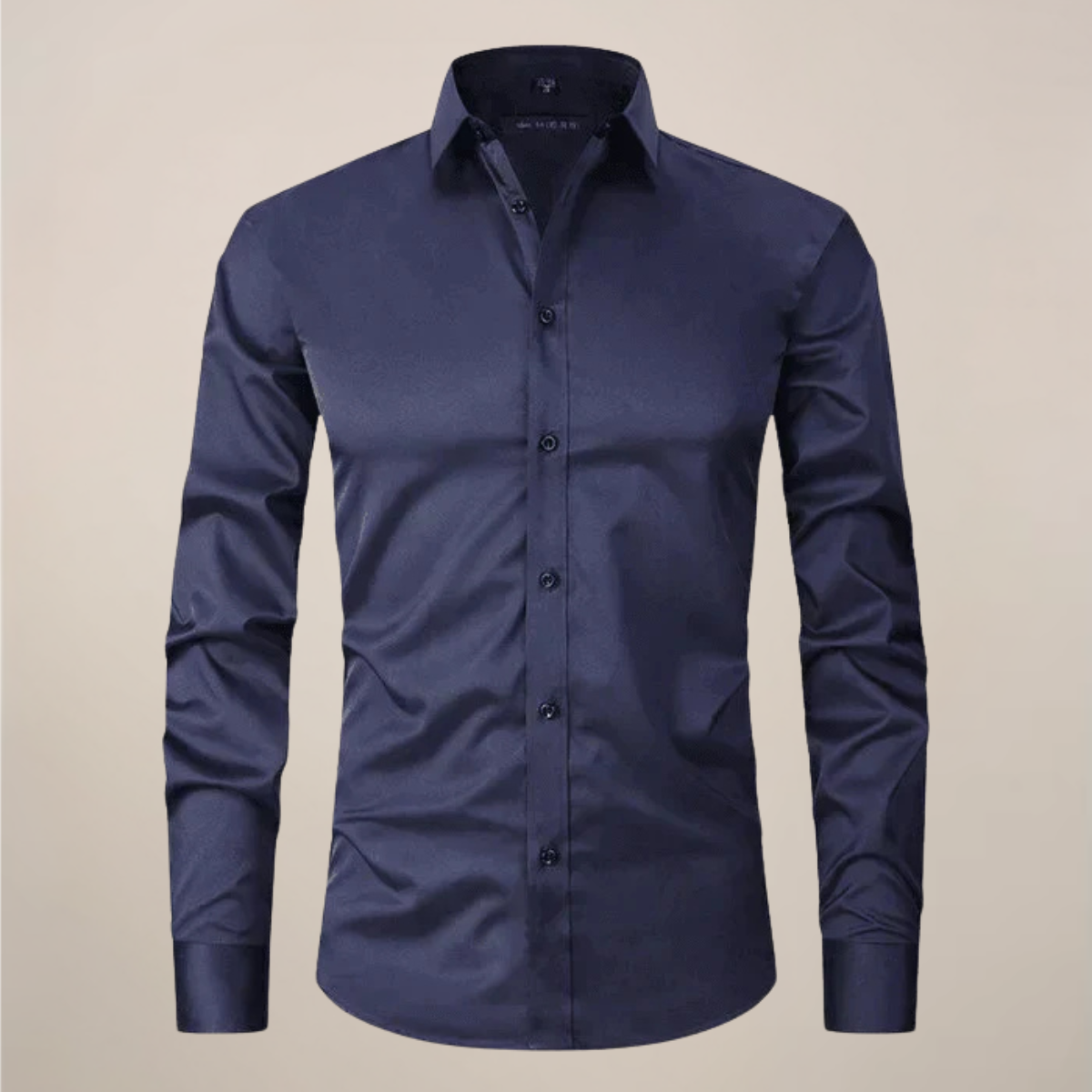 Camisa Hombre Manga Larga Ajuste Estructurado Sin Arrugas