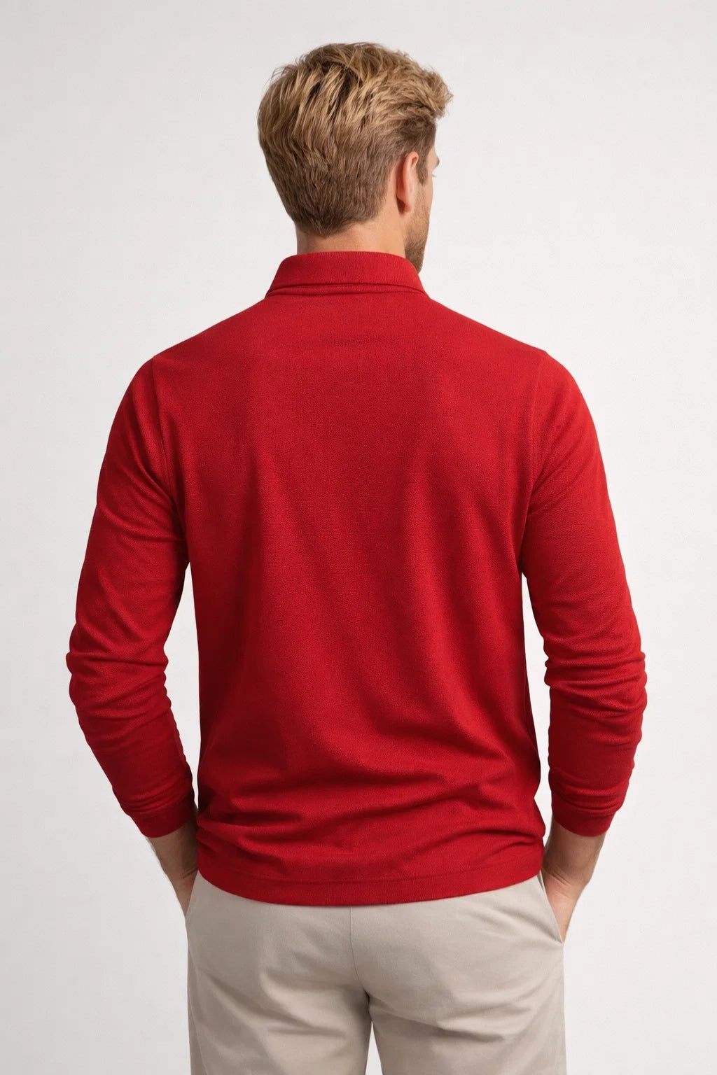 Polo Hombre Mangas Largas | Cuello Clásico, Ajuste Slim