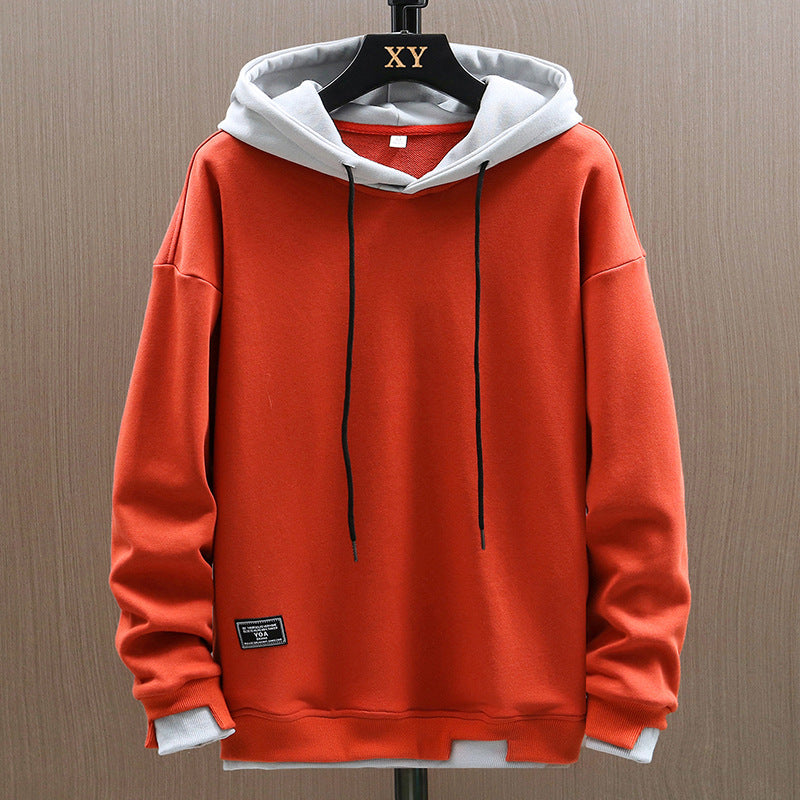 Sudadera con capucha bicolor bolsillo canguro diseño urbano casual