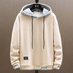 Sudadera con capucha bicolor bolsillo canguro diseño urbano casual