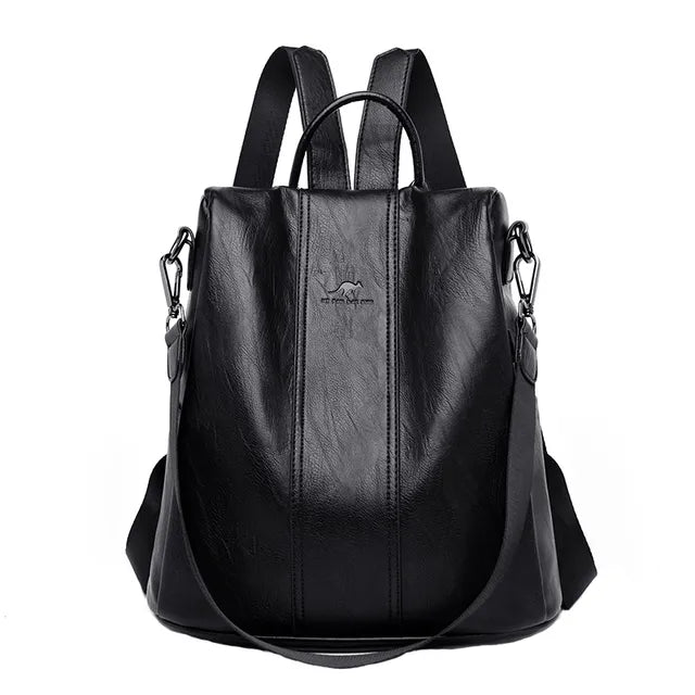 Mochila Mujer | Cuero PU, Antirrobo, Múltiples Compartimentos